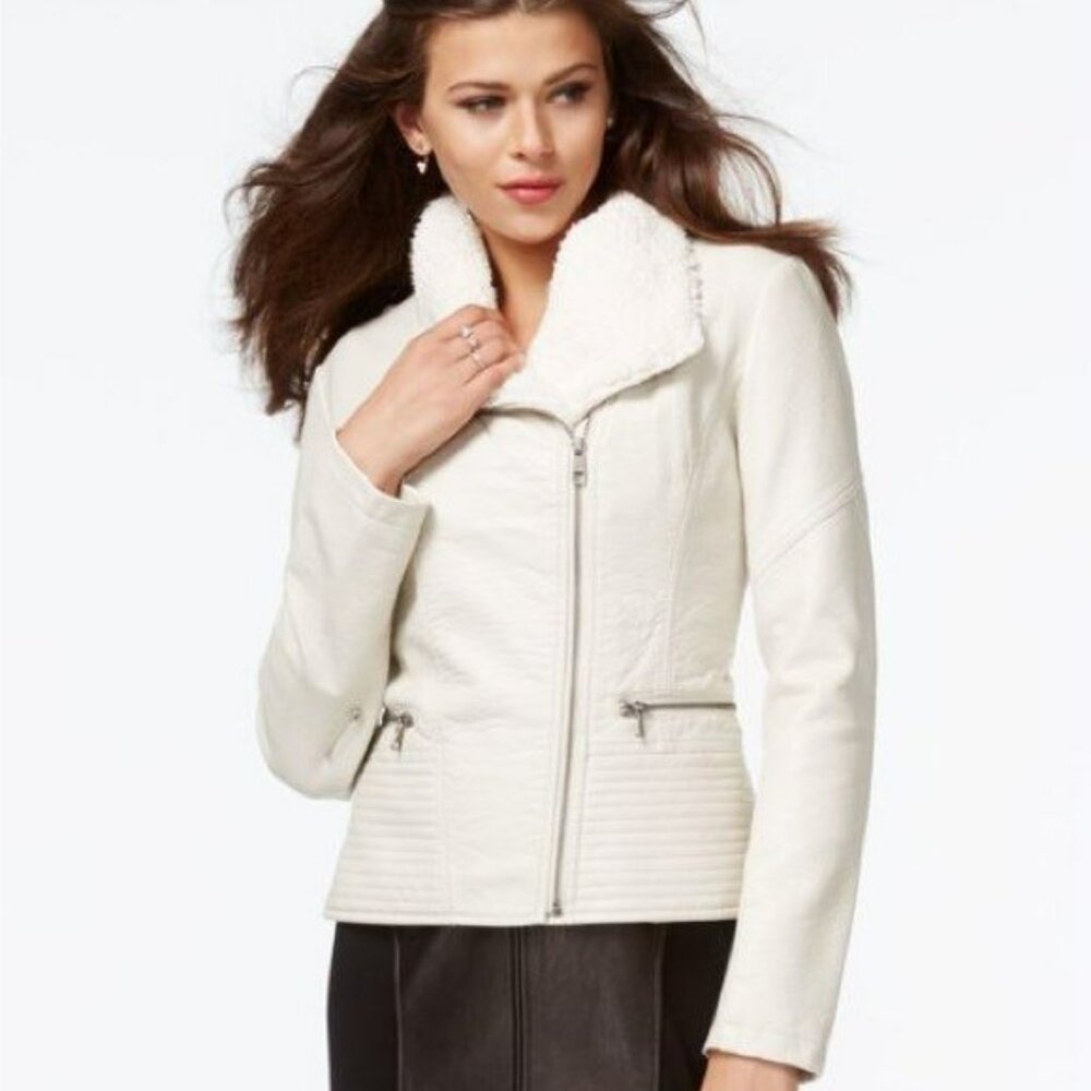 Jessica Simpson Faux Sherpa Moto Jacket - NWT